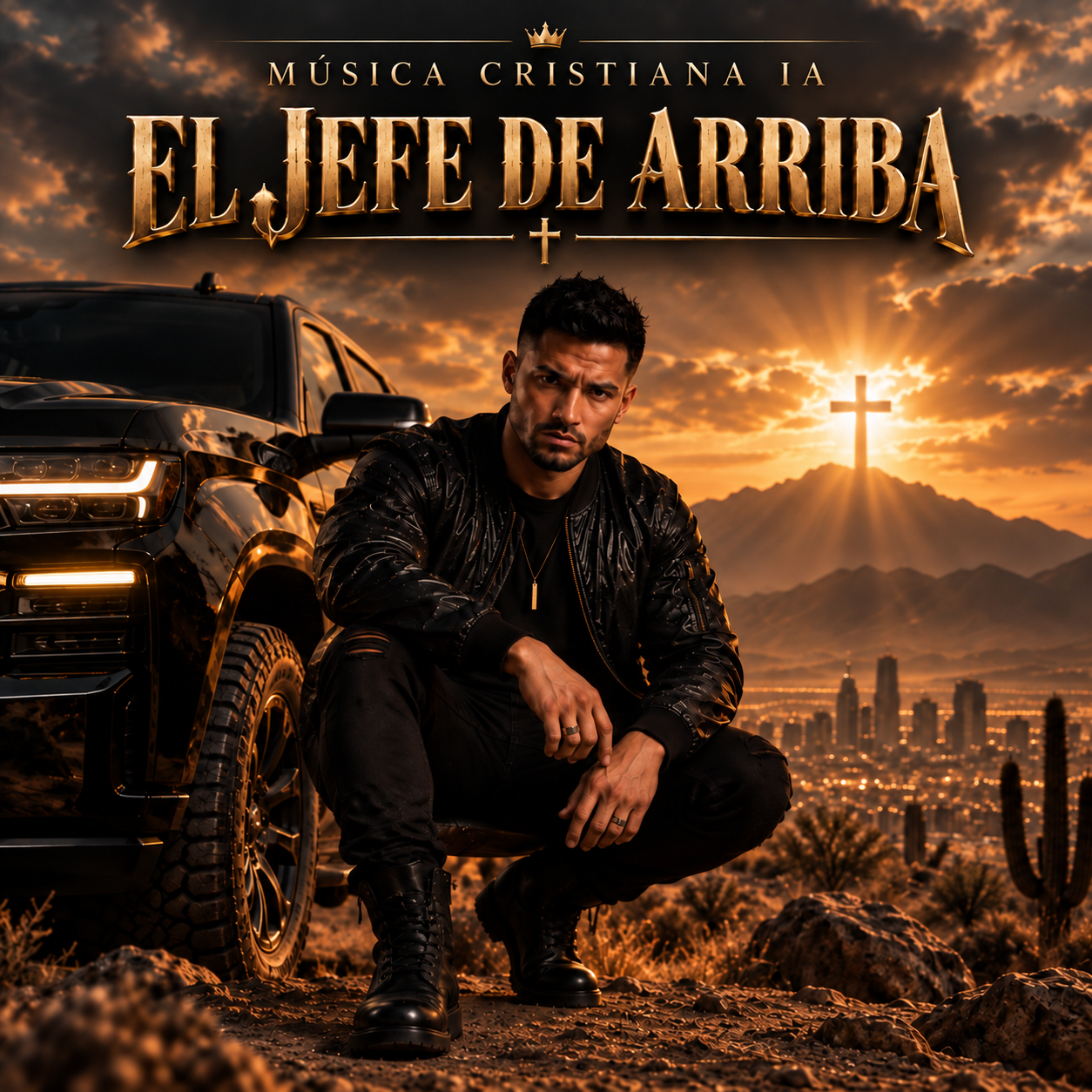 Portada de El Jefe de Arriba de Música Cristiana IA